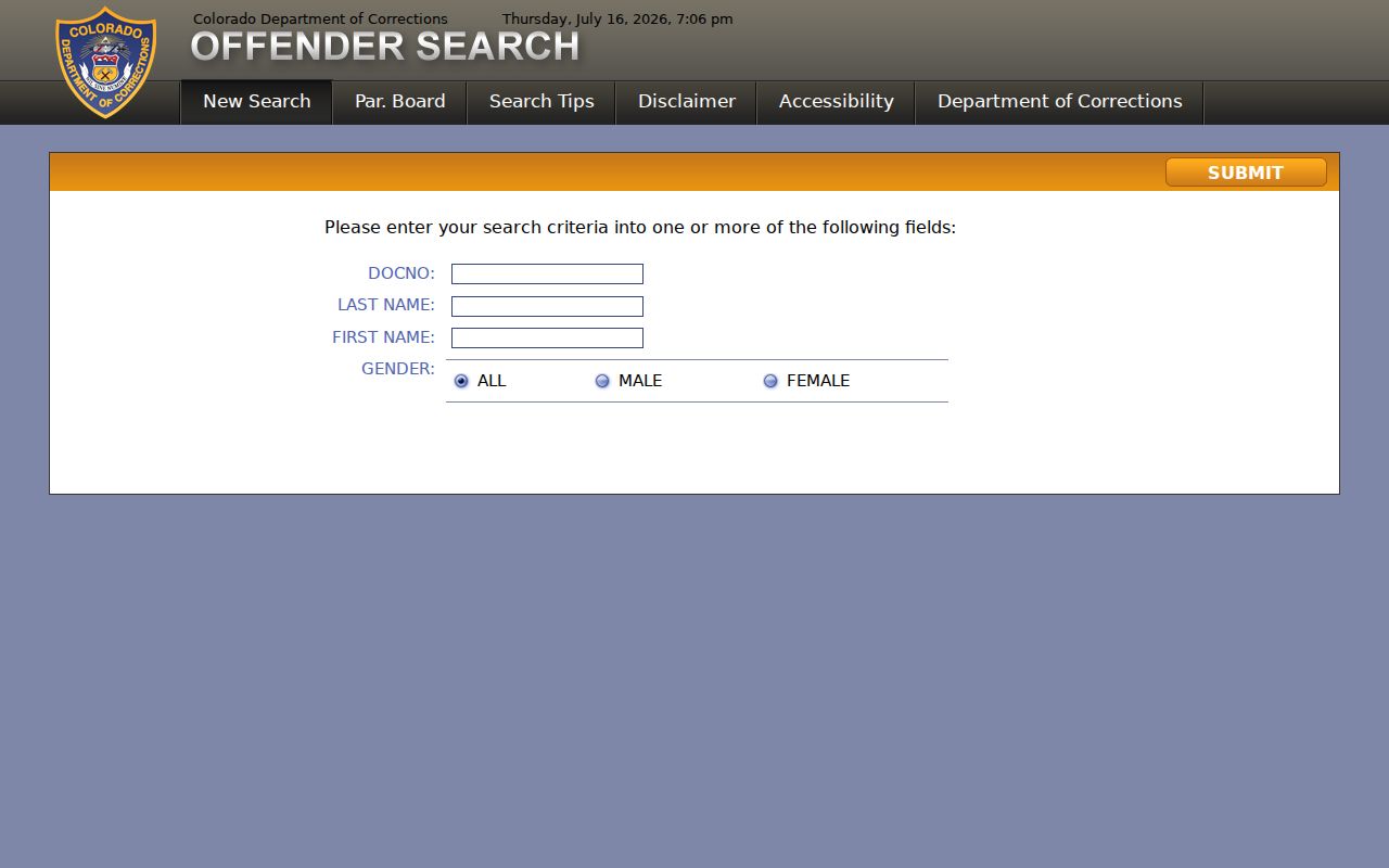 San Juan County criminal history research through Colorado Find an Offender