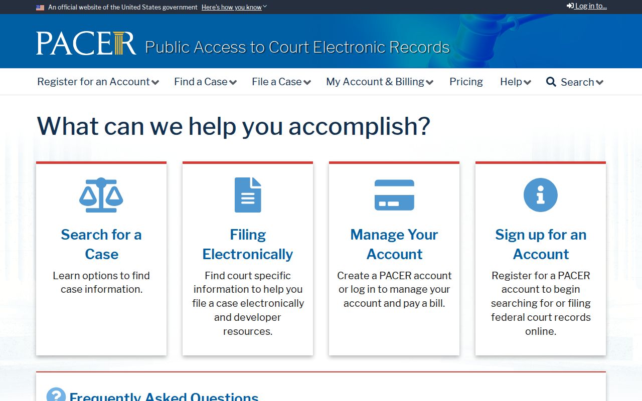 San Juan County criminal records research through the PACER federal court portal