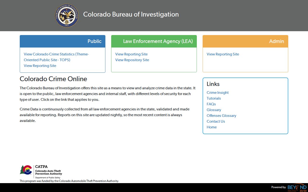 Colorado Crime Statistics search for Silverton criminal records and San Juan County Sheriff data